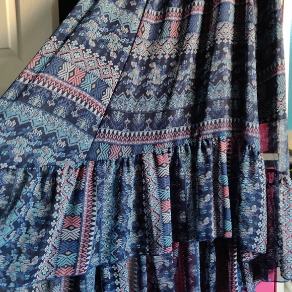 Floral print asymmetrical skirt - Picture 5 of 7